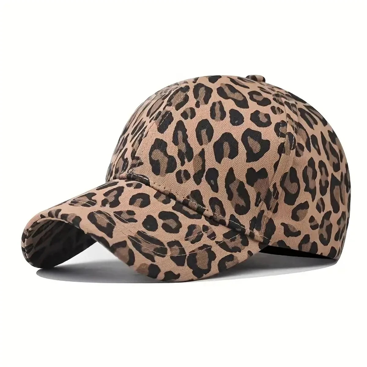 Leopard print baseball cap